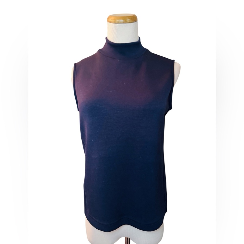[Spanx] AirLuxe Navy Mock Sleeveless Turtleneck Top Sz: SP